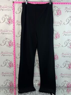 Higher state pants vtg Classic Black Wide-Leg Pants - Women's Stretch Trousers